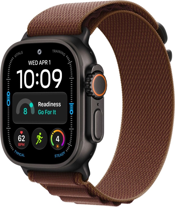 Apple Watch Ultra 4 49mm Black Ti Burgundy Alpine Loop