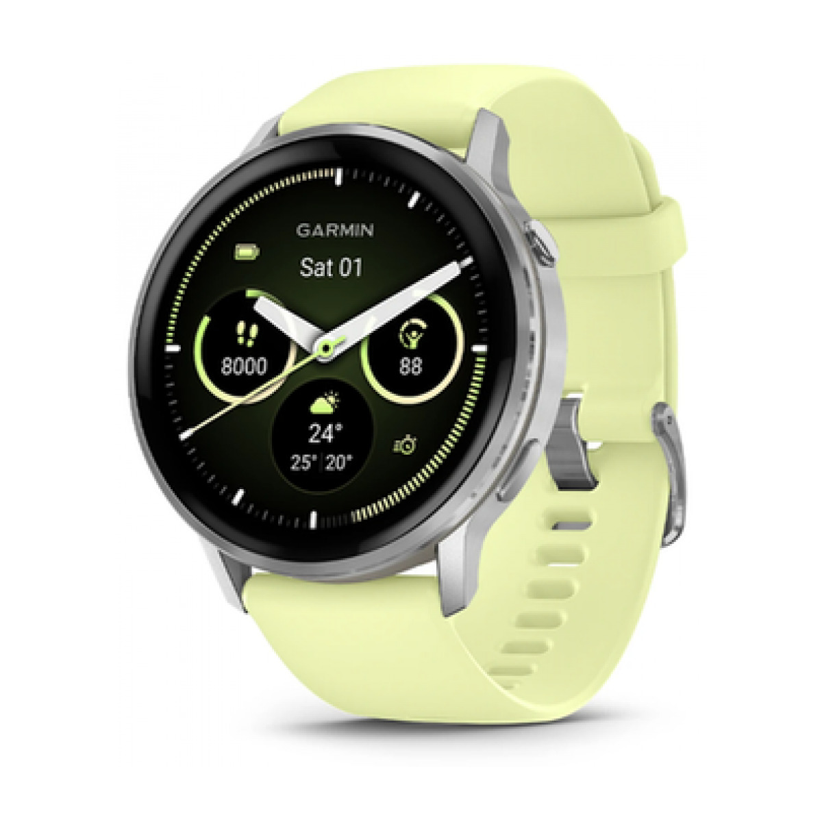 Garmin Venu 4 45mm Silver with Citron Silicone (Европа)