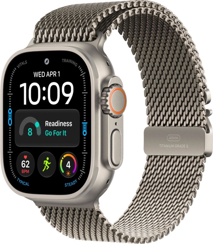 Apple Watch Ultra 4 49mm Natural Ti Milanese Loop