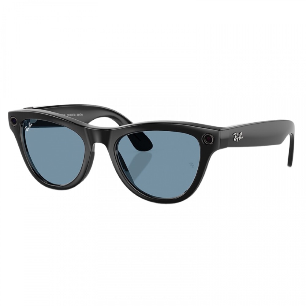 Ray-Ban Skyler RW4010 Shiny Black / Transitions Cerulean Blue (M)