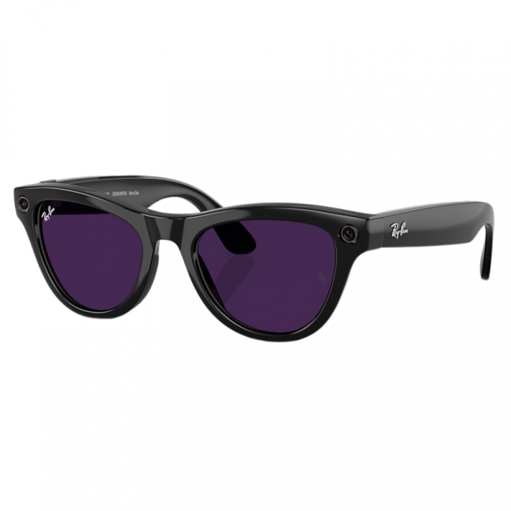 Ray-Ban Skyler RW4010 Shiny Black / Transitions Amethyst (M)