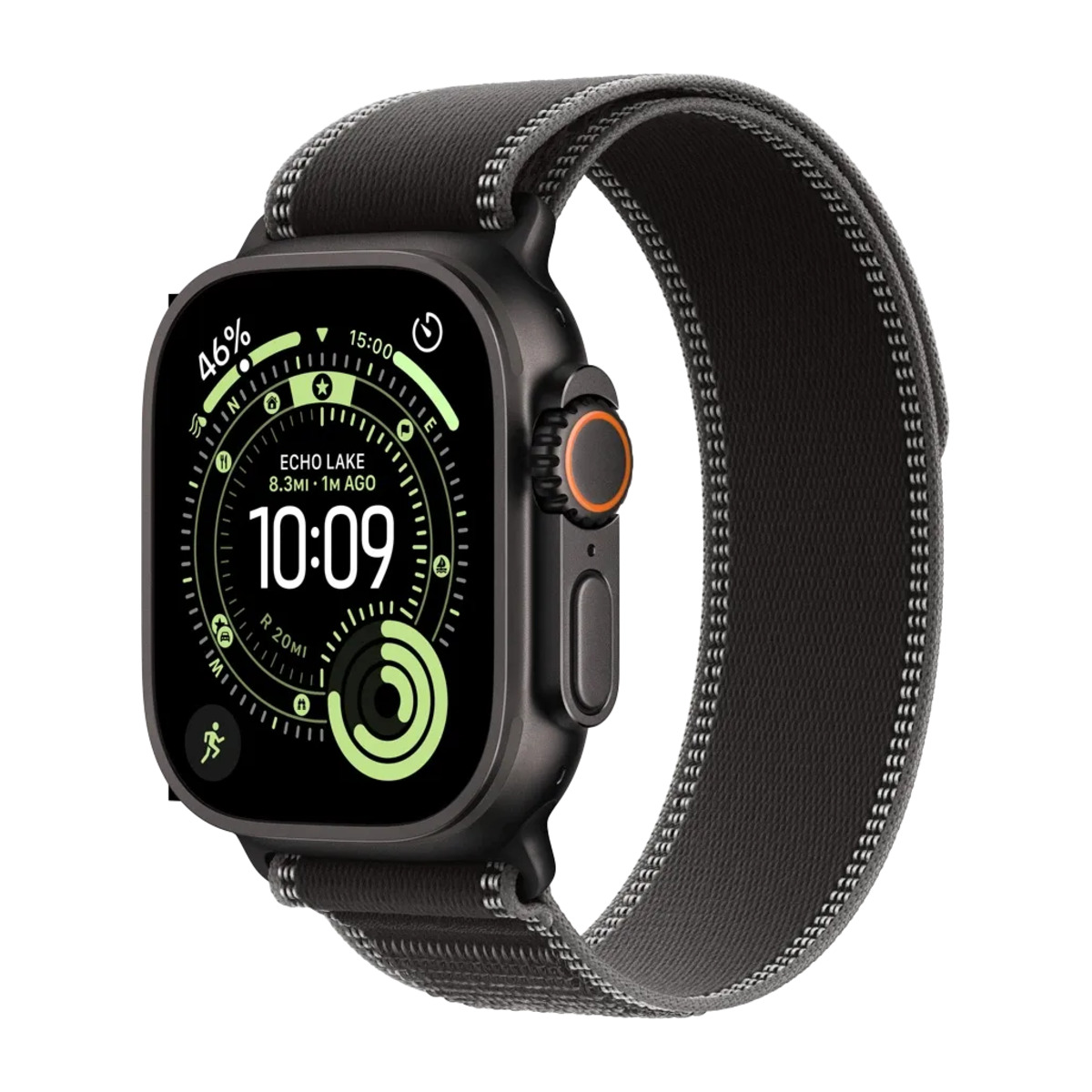 Apple Watch Ultra 3 49mm Black Ti with Black/Charcoal Trail Loop M/L (2025) [MF1H4]