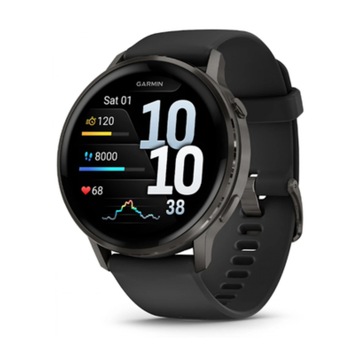 Garmin Venu 4 45mm Slate with Black Silicone (Европа)