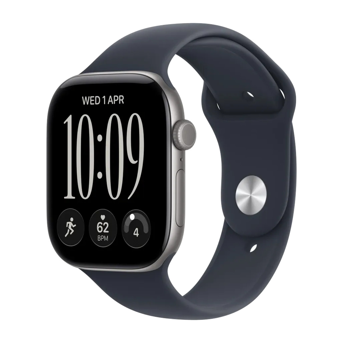 Apple Watch S12 42mm Space Gray with Navy Blue Sport Band S/M (2026) [MJE74]